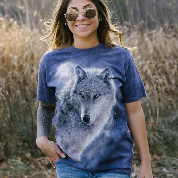 Adventure Wolf Pack Animal Cotton Wolves Dog The Mountain T-Shirt Adult S-3X - Picture 2 of 6